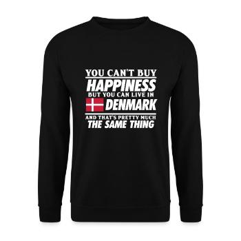 Heureux cadeau de fierté au Danemark - Sweat-shirt Unisexe - noir - Devant - Alina (178cm) & Michal (187cm)