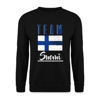Équipe de la Finlande T-Shirt Cadeau Home Sport - Sweat-shirt Unisexe - noir - Devant - Alina (178cm) & Michal (187cm)