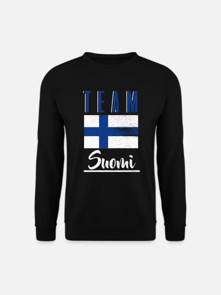Team Finnland T-Shirt Geschenk Heimat Sport - Unisex Pullover - Schwarz