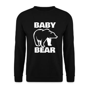 Baby Bear Baby Bär Geschenk - Unisex Pullover - Schwarz - Vorne - Alina (178cm) & Michal (187cm)