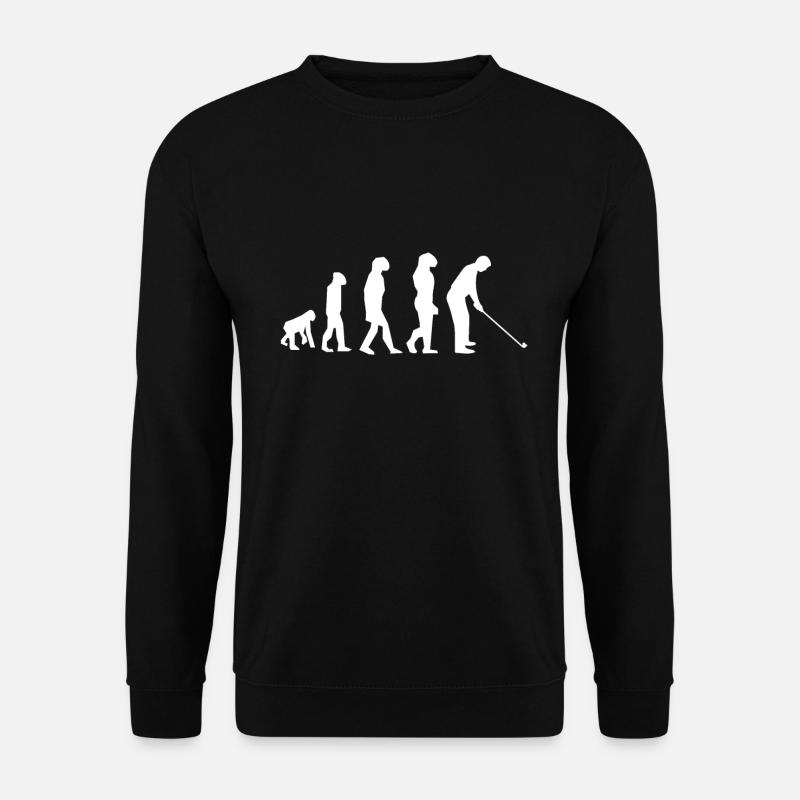 Golf Evolution Golfer Geschenk Golfschläger - Unisex Pullover - Schwarz