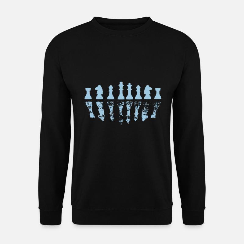 Schachbrett Schachfigur Schach geschenk Chess Gift - Unisex Pullover - Schwarz