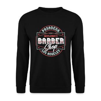 Gentlemens Barber Shop Idée cadeau - Sweat-shirt Unisexe - noir - Devant - Alina (178cm) & Michal (187cm)
