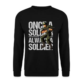 American Soldier Idée cadeau - Sweat-shirt Unisexe - noir - Devant - Alina (178cm) & Michal (187cm)