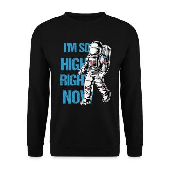 Astronaut Adventure Gift Idea - Unisex Sweatshirt - black - Front - Alina (178cm) & Michal (187cm)