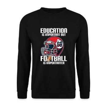 Football League Helmet Geschenkidee - Unisex Pullover - Schwarz - Vorne - Alina (178cm) & Michal (187cm)