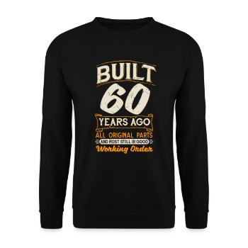 60 ans de cadeau d'anniversaire cadeau T-shirt 1959 - Sweat-shirt Unisexe - noir - Devant - Alina (178cm) & Michal (187cm)