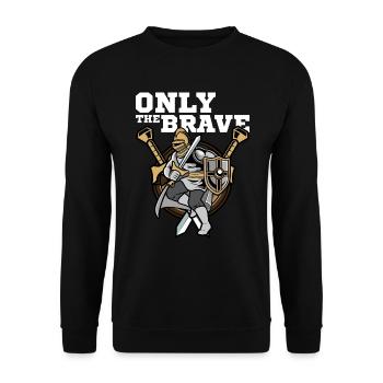 Ultimate Warrior Medieval Knight Gift Idea - Unisex Sweatshirt - black - Front - Alina (178cm) & Michal (187cm)