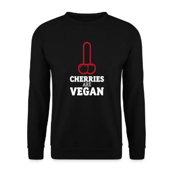 Les œufs de cerises sont végétaliens - Sweat-shirt Unisexe - noir - Devant - Alina (178cm) & Michal (187cm)