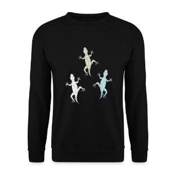 Lézards Lézard Gecko Faune Zoo Animaux Zoo - Sweat-shirt Unisexe - noir - Devant - Alina (178cm) & Michal (187cm)