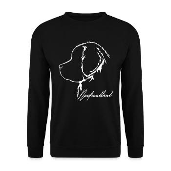 NEWFOUNDLAND Profil Hunde Hund Wilsigns - Unisex Pullover - Schwarz - Vorne - Alina (178cm) & Michal (187cm)