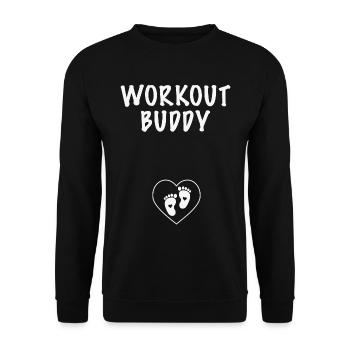 Femme enceinte Bébé Mère Bébé T-Shirt Maman - Sweat-shirt Unisexe - noir - Devant - Alina (178cm) & Michal (187cm)