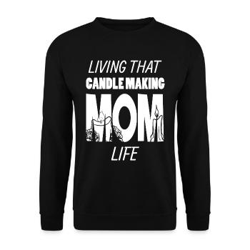 Vivre cette bougie faire maman vie fabricant de bougies - Sweat-shirt Unisexe - noir - Devant - Alina (178cm) & Michal (187cm)