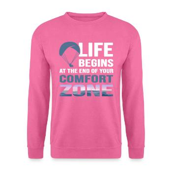 paragliding gleitschirm paragliding-zone glide - Unisex Pullover - Pink - Vorne