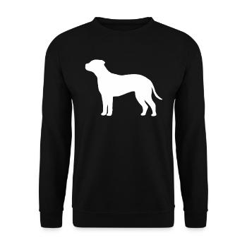 Bullmastiff Silhouette - Unisex Pullover - Schwarz - Vorne - Alina (178cm) & Michal (187cm)