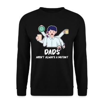 Father's Day strong design - Unisex Sweatshirt - black - Front - Alina (178cm) & Michal (187cm)