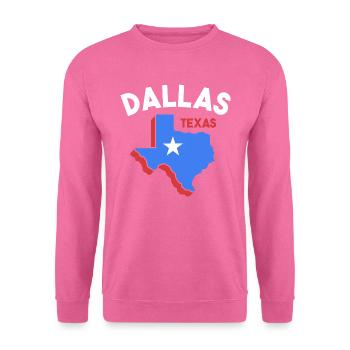 Conception de carte Dallas Texas pour les fiers Dallasites - Sweat-shirt Unisexe - rose - Devant