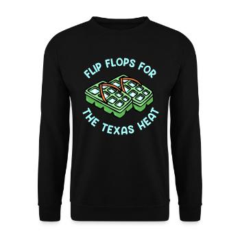 Texas Weather Flip Flops Design pour les fiers Texans - Sweat-shirt Unisexe - noir - Devant - Alina (178cm) & Michal (187cm)