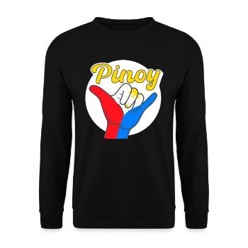 Cooles Pinoy-Design für stolze Pinoys - Unisex Pullover - Schwarz - Vorne - Alina (178cm) & Michal (187cm)