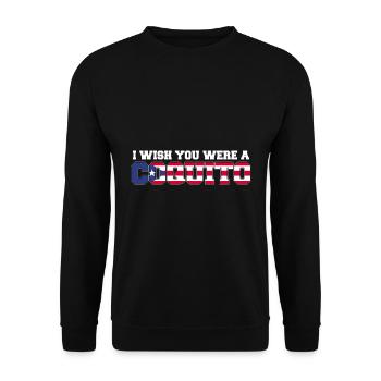 Puerto Rico | Puerto Ricaner Flagge Geschenkideen - Unisex Pullover - Schwarz - Vorne - Alina (178cm) & Michal (187cm)