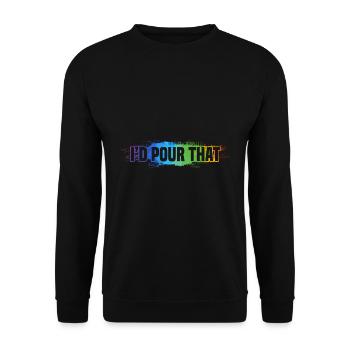 Acrylgießen - Unisex Pullover - Schwarz - Vorne - Alina (178cm) & Michal (187cm)