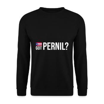 Puerto Rico Flagge | Puerto Ricaner Geschenkideen - Unisex Pullover - Schwarz - Vorne - Alina (178cm) & Michal (187cm)