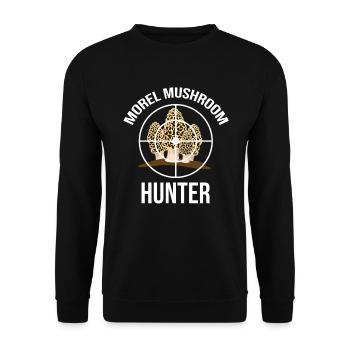 Funny Mushroom Morel Mushroom Hunter Gift - Unisex Sweatshirt - black - Front - Alina (178cm) & Michal (187cm)