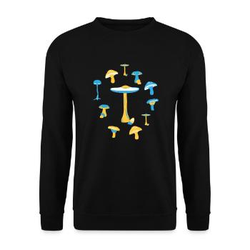Funny Mushroom Wild Mushrooms Gift - Unisex Sweatshirt - black - Front - Alina (178cm) & Michal (187cm)