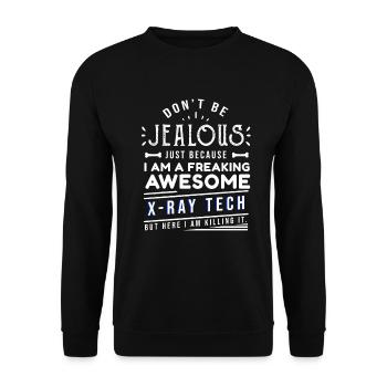 Xray Tech Radiology Medicine Radiologist Nurse - Unisex Sweatshirt - black - Front - Alina (178cm) & Michal (187cm)