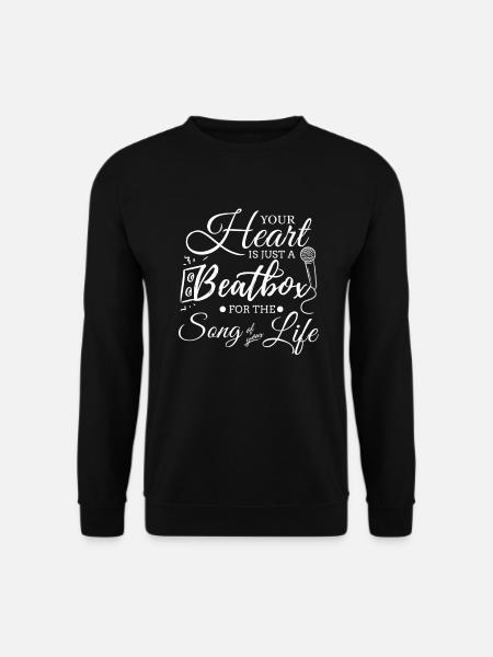 Ihr Herz ist nur eine Beat-Box Beatboxing Beatbox - Unisex Pullover - Schwarz