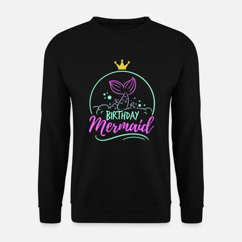 Birthday Mermaid Mom Fable Mythical Gift - Unisex Sweatshirt - black