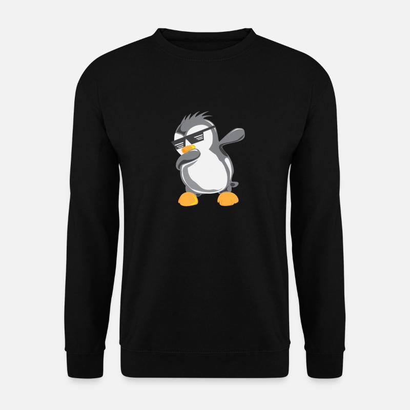 Pinguin Dabbing Papa Pinguin Vogel kalte Arktis Eis - Unisex Pullover - Schwarz