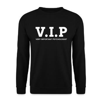 Cadeau VIP Psychologue Psychologue Très Important - Sweat-shirt Unisexe - noir - Devant - Alina (178cm) & Michal (187cm)