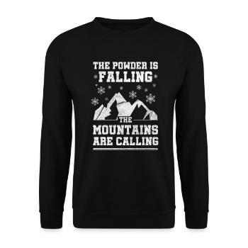 Ski Skiing Mountains Winter Sports Cold Ares Ski - Unisex Sweatshirt - black - Front - Alina (178cm) & Michal (187cm)