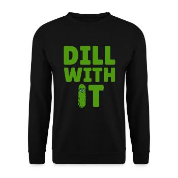 Pickle Pickles Cucumber Vegan Sour Pregnant Gift - Unisex Sweatshirt - black - Front - Alina (178cm) & Michal (187cm)