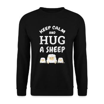 Drôle de mouton animal ferme d'agneau agneaux fermier - Sweat-shirt Unisexe - noir - Devant - Alina (178cm) & Michal (187cm)