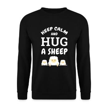 Drôle de mouton animal ferme d'agneau agneaux fermier - Sweat-shirt Unisexe - noir - Devant - Alina (178cm) & Michal (187cm)