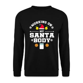 Lustiges Weihnachtsweihnachtrainings-Fitness-Gym-Geschenk - Unisex Pullover - Schwarz - Vorne - Alina (178cm) & Michal (187cm)