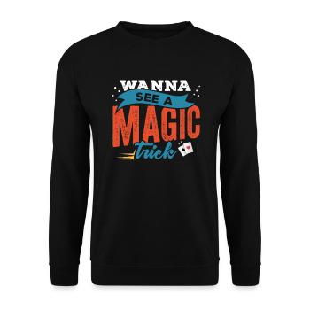 Magier Magier Zauberer Zauberei Trick Geschenk - Unisex Pullover - Schwarz - Vorne - Alina (178cm) & Michal (187cm)