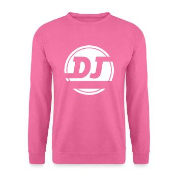 DJ (text votre nom dans un espace vide) - Sweat-shirt Unisexe - rose - Devant
