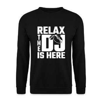 Détendez-vous le Dj est ici - Sweat-shirt Unisexe - noir - Devant - Alina (178cm) & Michal (187cm)