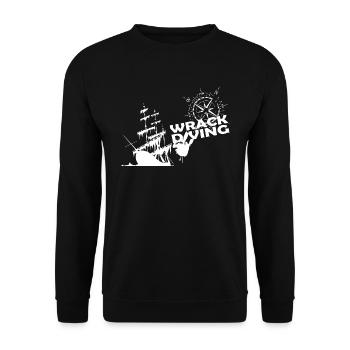 Diver sailing boat wreck compass rose - Unisex Sweatshirt - black - Front - Alina (178cm) & Michal (187cm)