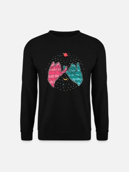 Freundschaft Grunge Aesthetic E-Girl Finger Schwur - Unisex Pullover - Schwarz