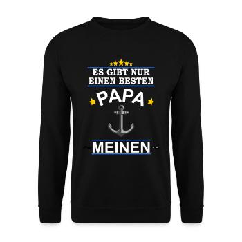 Dad Best - Unisex Sweatshirt - black - Front - Alina (178cm) & Michal (187cm)