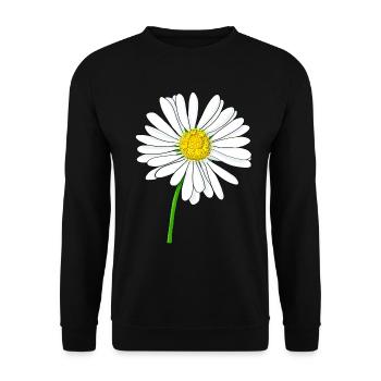 Daisy flower - Unisex Sweatshirt - black - Front - Alina (178cm) & Michal (187cm)