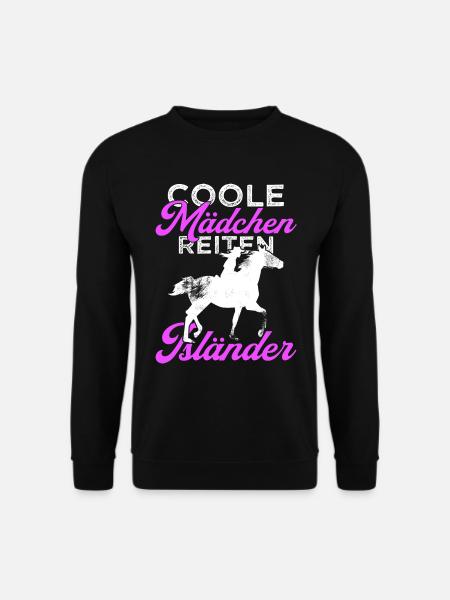 Island Pferde - Unisex Pullover - Schwarz