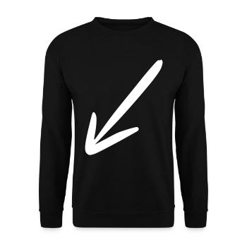 Flèche dessin esquisse blanc - Sweat-shirt Unisexe - noir - Devant - Alina (178cm) & Michal (187cm)