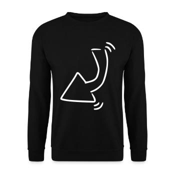 Flèche dessin esquisse blanc - Sweat-shirt Unisexe - noir - Devant - Alina (178cm) & Michal (187cm)