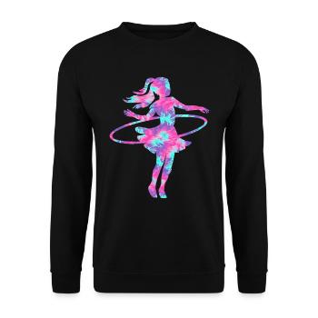 Danse Cerceau Tie Dye Danseuse Cerceau - Sweat-shirt Unisexe - noir - Devant - Alina (178cm) & Michal (187cm)