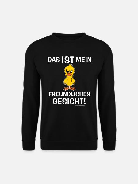 FD - Das ist mein freundliches Gesicht - kleiner - Unisex Pullover - Schwarz